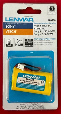 Batería de teléfono inalámbrico Lenmar compatible con CBB350 con SONY y VTECH Foto 1 de 2
