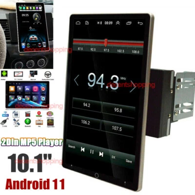 Двойной 2 DIN вращающийся 10,1'' Android 11 сенсорный экран автомобиля стерео радио GPS Wifi - Изображение 1 из 4