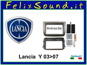 Kit Installazione 2 Din + Mascherina Antracite Lancia Y 03 < 07 - Foto 1 di 1