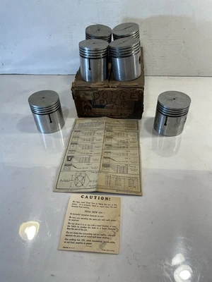 Vintage Dodge Plymouth 6-Cyl Engine Pistons 1930s 1940s - Image 1 of 4
