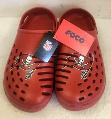 Zuecos NFL Tampa Bay Buccaneers estilo cocodrilo por FOCO para hombre XL 13-14 - NUEVOS CON ETIQUETAS Foto 1 de 4