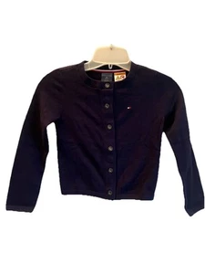 Tommy Hilfiger Youth Girls Size 6-7 Navy Button Front Cardigan Sweater New - Picture 1 of 5