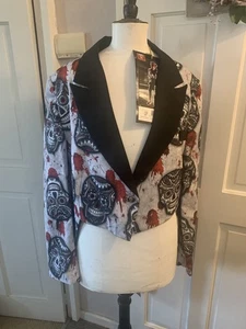 Halloween Day of The Dead Halloween Tail Coat size xxl - Picture 1 of 7