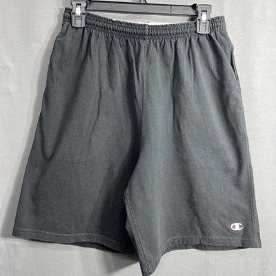 Pantalones Cortos Champion Para Hombre Medianos Negros Auténticos Ropa Deportiva Informal Gimnasio Algodón Logo Foto 1 de 4