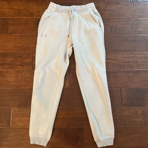 Under Armour Essentials Sweat Pants Youth Medium Gray Gym Cozy Lounge Joggers - Picture 1 of 6