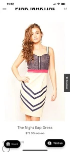 Pink Martini Night Kap Cocktail Dress Sweetheart Neckline Women Size Medium - Picture 1 of 12