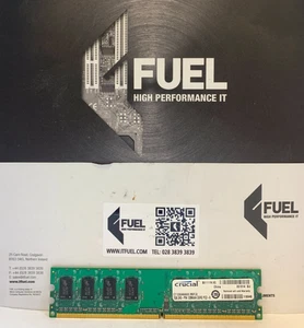 Crucial 1GB DDR2 ram memory module PC2-6400 - CT12864AA800.M8FJ3 - Picture 1 of 3