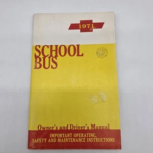 1971 Chevrolet School Bus Owners and Drivers Manual GMC First Edition - Bild 1 von 11