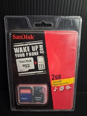 Sandisk Micro Secure Digital Card 2GB - (SDSDQ-2048-A11MK) New in Package - Image 1 of 2