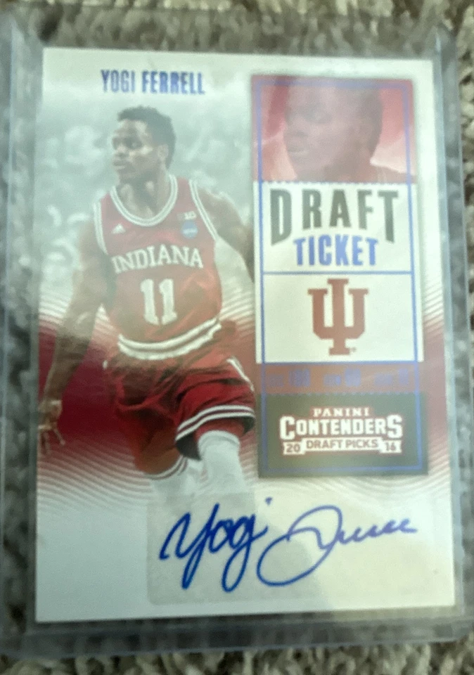2016 Panini Contenders Draft College Ticket Yogi Ferrell Draft Ticket Blue Auto - Image 1 of 1