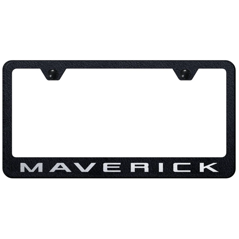 Ford Maverick Logo Stainless Steel  License Plate Frame (Rugged Black) - Image 1 of 1