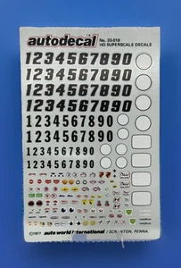 FULL TABLET - Autoworld HO Slot Car Waterslide Decal 💯 Original (22 +/- Sheets) - Picture 1 of 1