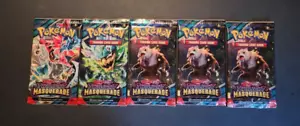 Pokemon Twilight Masquerade Booster Pack Lot of 5 – New & Factory Sealed - Picture 1 of 1