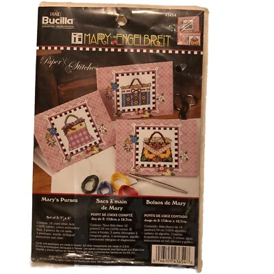 Bucilla Cross Stitch 43654 Kit Mary Engelbreit Mary's Purses - Image 1 of 4