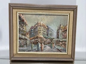 VTG. Oil Painting Paris Street Scene French Impressionist Signed - Picture 1 of 14