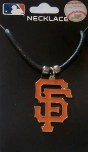 San Francisco Giants Cord Necklace w/ Logo Charm MLB Licensed Baseball Jewelry - Picture 1 of 2
