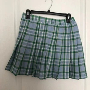 Aerie Damen karierter Faltenrock blau & grün US Medium neu mit Etikett neu mit Etikett - Bild 1 von 9
