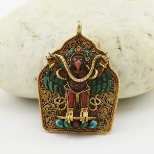 Colgante de plata Garuda hecho a mano de fina calidad de Patan, Nepal - Imagen 1 de 4