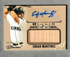 EDGAR MARTINEZ  2014 TOPPS TRIPLE THREADS UNITY MEMORABILIA AUTOGRAPH /25