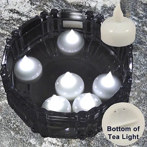 24 Flameless Floating LED tealight Candle Battery operated WHITE tea lights NEW - Picture 1 of 12