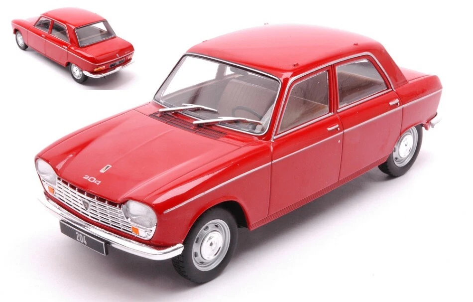 Peugeot 204 1968 Red 1 24 Model WB124181 WHITEBOX