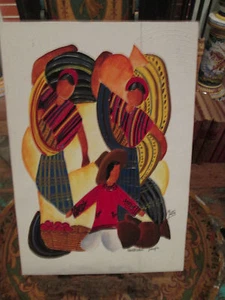 Vintage 1940's Painting From Guatemala by Montez - Picture 1 of 4