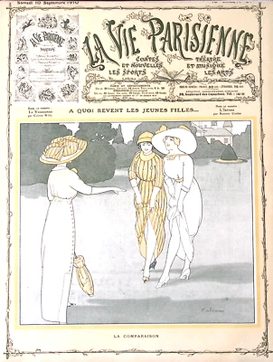 La Vie Parisienne Magazine 10 Sept 1910 Fabiano What Do Young Girls Dream of - Image 1 of 4