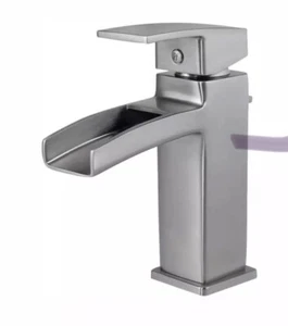 Pfister Bathroom Faucet With Single Hole Single-Handle Metal in Brushed Nickel - Picture 1 of 8