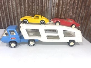 Vintage Tonka 1977 Car Hauler Corvette Car Carrier Tractor Trailer Pressed Steel - Picture 1 of 15