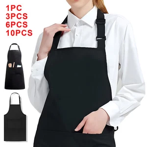 Delantal de cocina para chef barbacoa hornear catering cocina artesanal delantal para hombres mujeres damas - Imagen 1 de 20