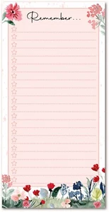 Pretty Pink Floral - DL To Do / Shopping List Notepad - 50 Sheets - Picture 1 of 1