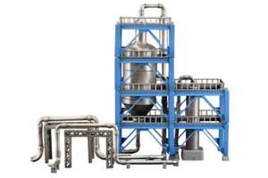 N/HO Plum PP082 Industrial Area D Refining Furnace Kit Chemical Plant Dioramas - Picture 1 of 6