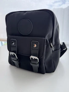 Mini Black Backpack - Women New Trips Travel Perfect Size Small And Practice - Picture 1 of 8