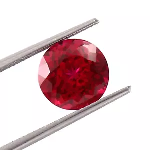 Pietra preziosa sfusa taglio tondo rubino rosso birmano impeccabile certificato naturale 8,40 ct - Foto 1 di 5