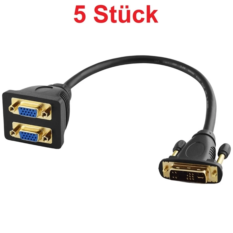 S-VGA weiblich auf DVI Stecker männlich TFT Adapter zum Verbinden PC mit Monitor - Bild 1 von 1