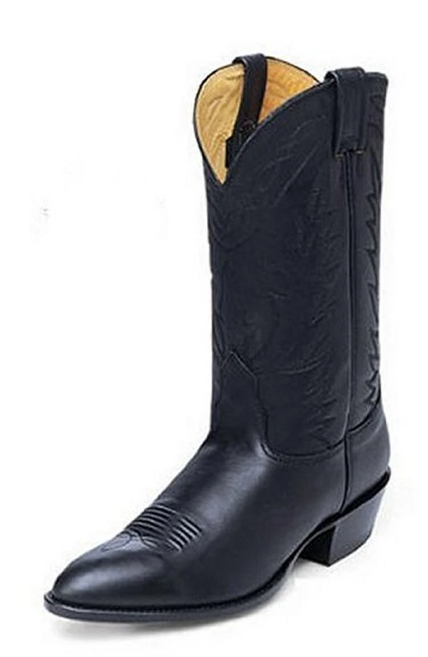 Nocona Mens 1750127403 Vintage Black Deertan Western Cowboy BOOTS 5b