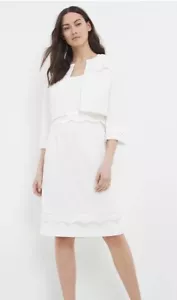 Joanna Hope Scallop Dress & Jacket in Ivory - Picture 1 of 4
