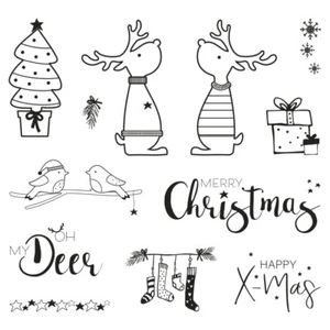 Clear Stamps - Rentierfreunde Stempel Weihnachten Rentier Christmas Schrift  - Bild 1 von 5