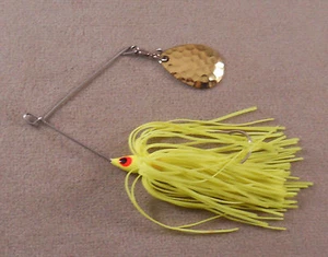 Crappie Fishing Lure DR Custom Spinnerbait, 1/8 oz. 1 Hammered Colorado Blade - Picture 1 of 2