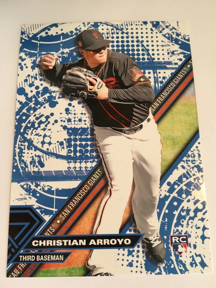 2017 Topps High Tek Jumbo 5x7 Christian Arroyo Giants RC HTCA Blue #'d 2/2 - Image 1 of 1