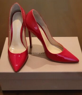 Zapatos de tacón Gianvito Rossi de cuero rojo nuevos talla 37 Foto 1 de 4