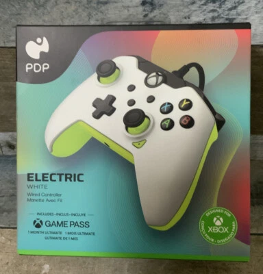 💣 PDP Electric White Wired Xbox Controller 🆕 Distressed Box ⚠️ - Image 1 of 3