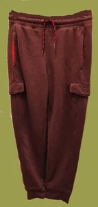 EUC Athletic Works Brown, Pull-On, Drawstring, Cargo Sweatpants-Boy's Size 10/12 - Picture 1 of 9