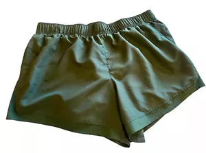 ATHLETIC WORKS 2XL Plus Deep Green Lined Workout Casual Running Gym Shorts NEW - Picture 1 of 12