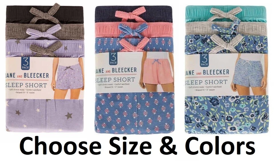Jane and Bleecker Ladies' Sleep Short 3-pack, Choose Size Color, NWOT - Image 1 of 1