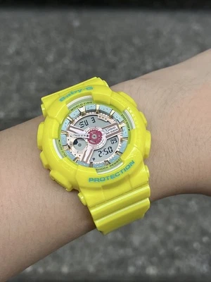 Casio Baby-G * BA110CA-9A Neo Pastel Yellow Anadigi Watch for Women - image 1 of 4