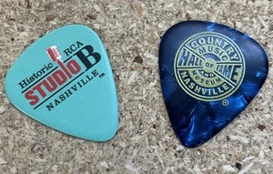 Historic RCA Studio B Nashville & Country Music Hall Of Fame Guitar Picks - Picture 1 of 2