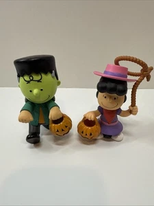 Peanuts Halloween Figures Charlie Brown Lucy Set of 2 Plastic - Picture 1 of 3