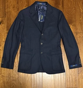 NWT $398 Polo Ralph Lauren Men’s Navy Single Breasted Jacket Sport Blazer Sz S - Picture 1 of 16