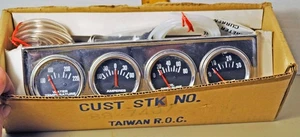 VNTG Auto Car Oil - Ammeter - Alternator - Water Temp Guage Set - Picture 1 of 15